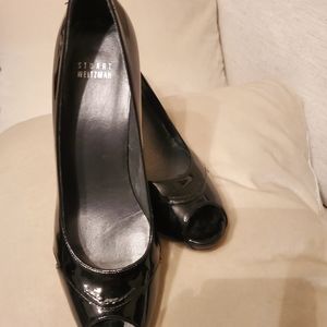 Stuart Weitzman black 3 inch heels peep toe h